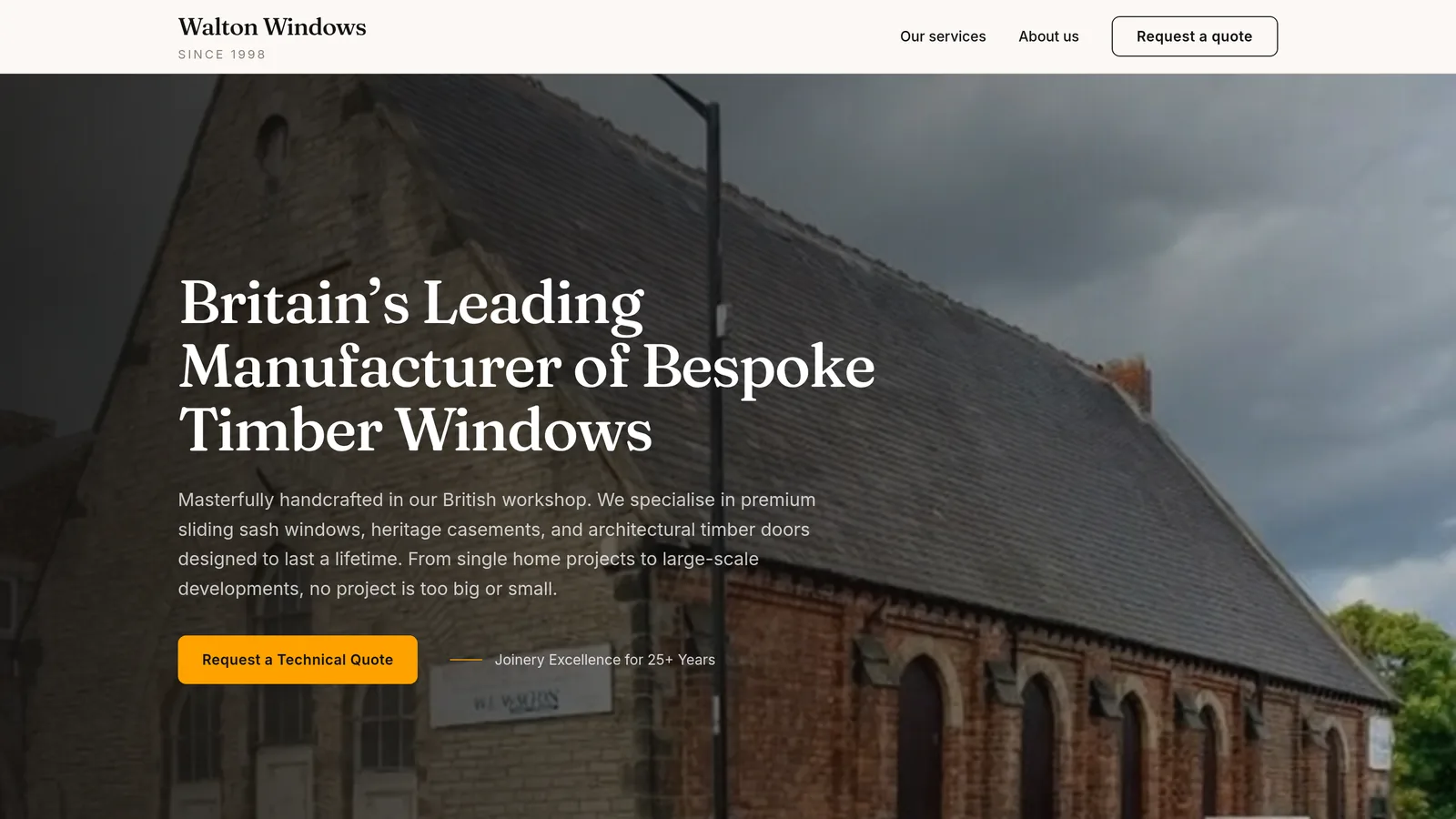 Walton Windows website preview